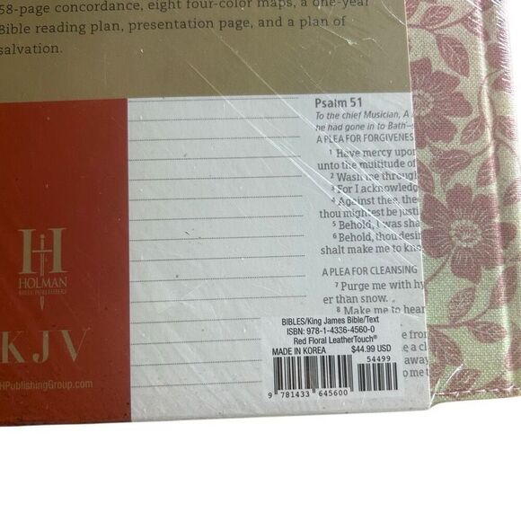 KJV Notetaking Bible, New Sealed Floral Good Book Lay Flat Wide Margins - Picture 5 of 5